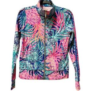 Lilly Pulitzer Luxletic Full Zip Hadlee Athletic Pineapple Print Jacket XS